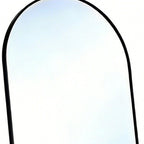 Black Aluminum Arch Freestanding and Wall Mounted Framed Full Length Mirror