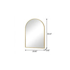Gold Aluminum Arch Framed Anti Fog Accent Mirror - 35-inch