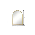 Gold Aluminum Arch Framed Anti Fog Accent Mirror - 38-inch