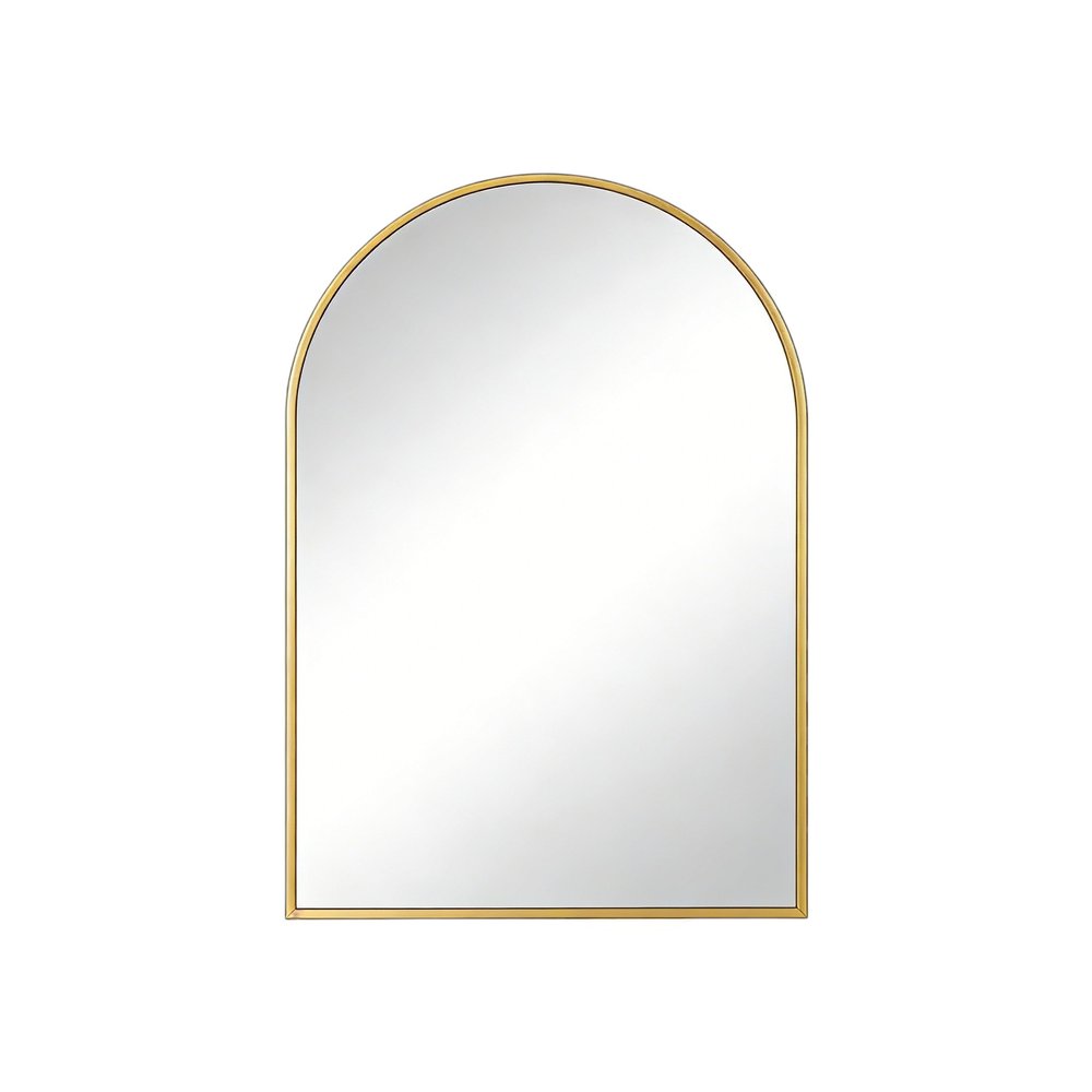 Gold Aluminum Arch Framed Anti Fog Accent Mirror - 38-inch