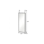 Black Aluminum Over the Door Framed Accent Mirror - 47-inch