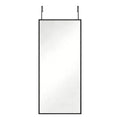 Black Aluminum Over the Door Framed Accent Mirror - 47-inch