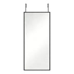 Black Aluminum Over the Door Framed Accent Mirror - 47-inch