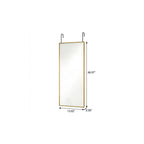 Gold Aluminum Over the Door Framed Accent Mirror - 47-inch