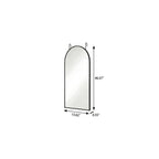 Black Aluminum Arch Over the Door Framed Accent Mirror - 47-inch