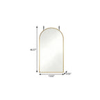 Gold Aluminum Arch Over the Door Framed Accent Mirror - 47-inch