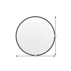 Black Aluminum Round Framed Accent Mirror - 20-inch