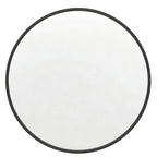 Black Aluminum Round Framed Accent Mirror - 24-inch
