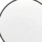 Black Aluminum Round Framed Accent Mirror - 30-inch