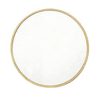 Gold Aluminum Round Framed Accent Mirror - 20-inch