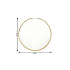 Gold Aluminum Round Framed Accent Mirror - 24-inch