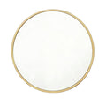 Gold Aluminum Round Framed Accent Mirror - 24-inch