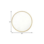 Gold Aluminum Round Framed Accent Mirror - 30-inch