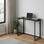 Black Wood and Steel Sled Computer Desk - 40-inch