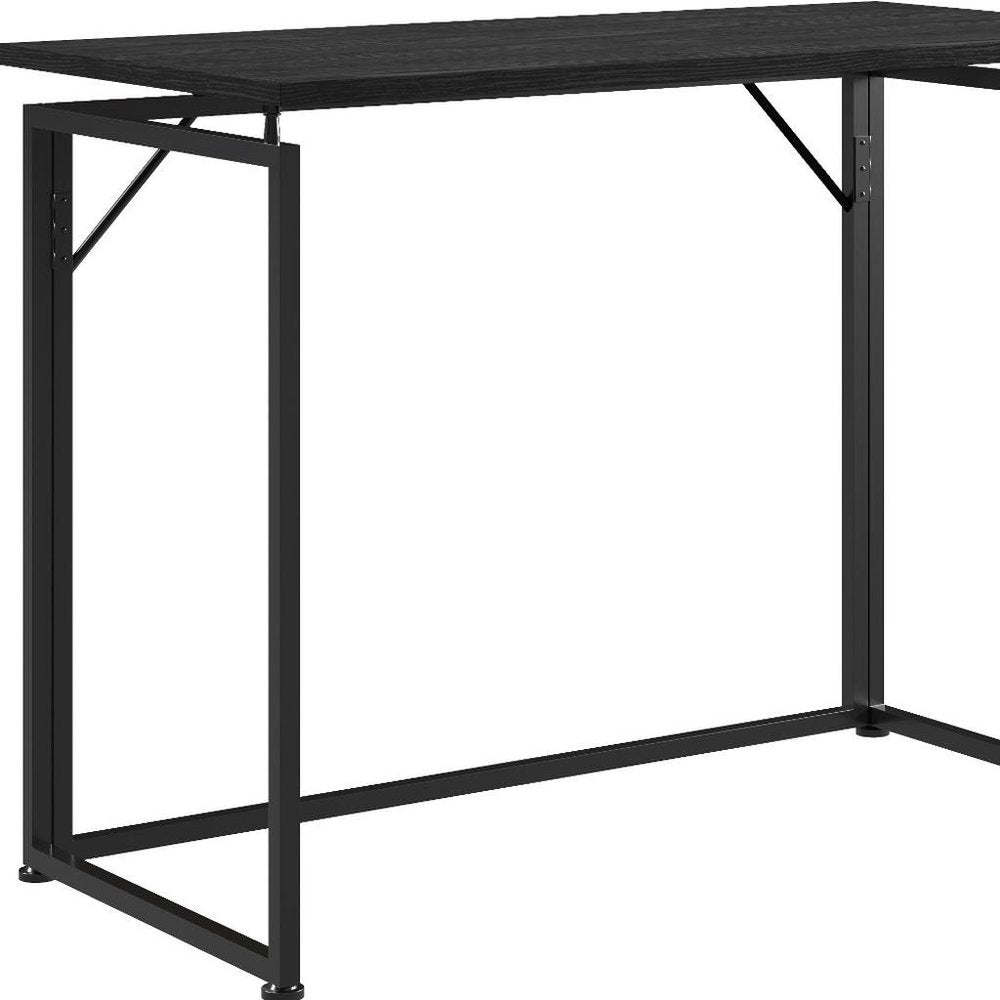 Black Wood and Steel Sled Computer Desk - 40-inch