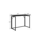 Black Wood and Steel Sled Computer Desk - 40-inch