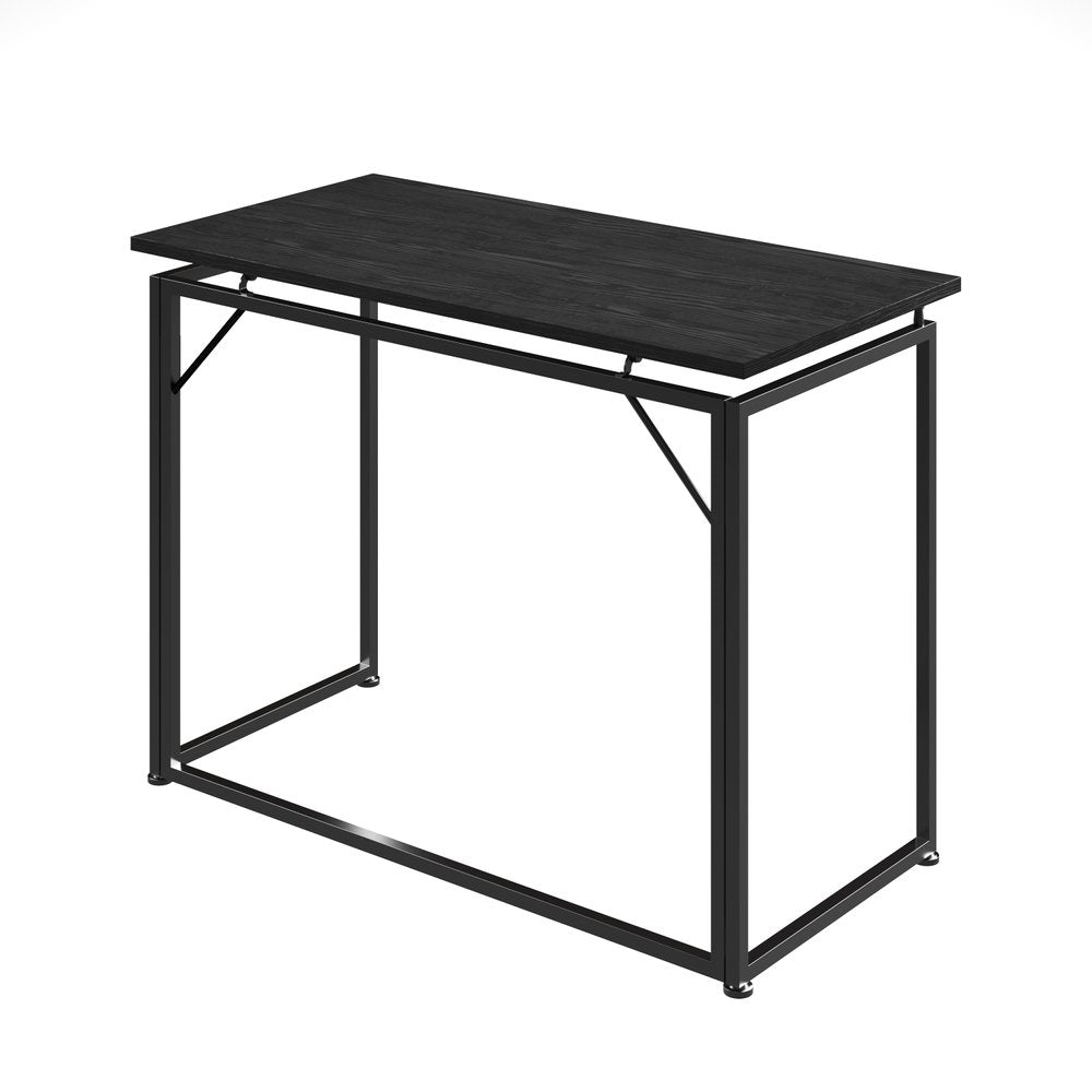 Black Wood and Steel Sled Computer Desk - 40-inch