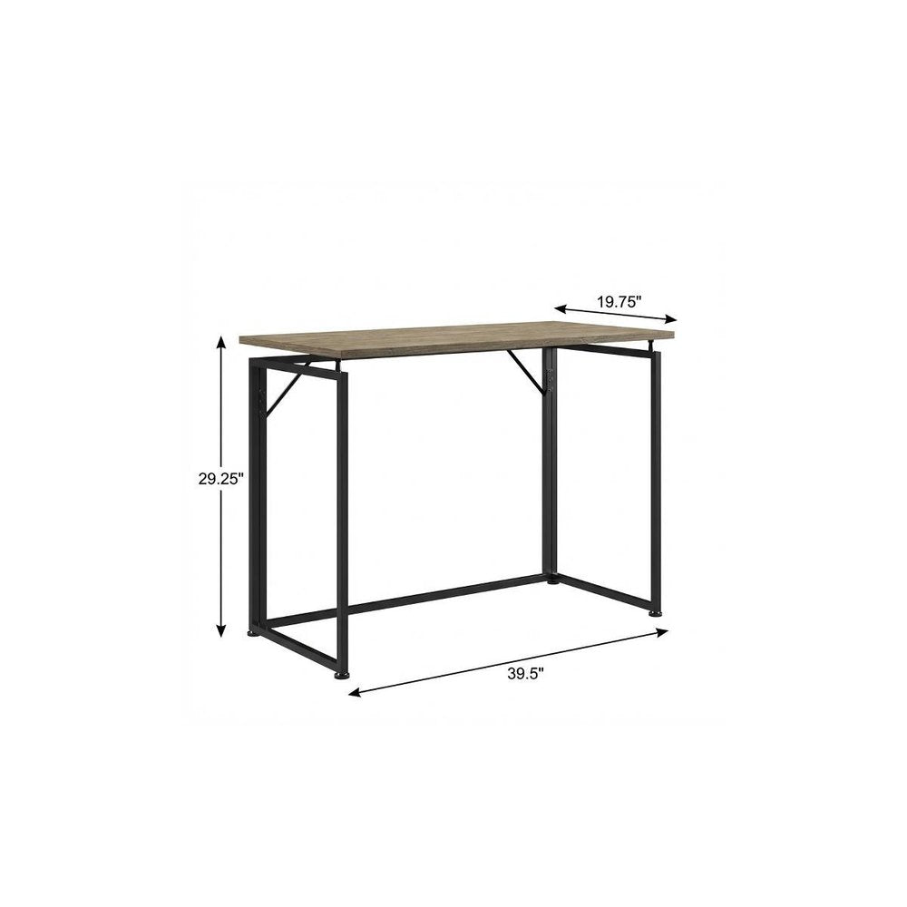 Black Wood and Steel Sled Computer Desk - 40-inch