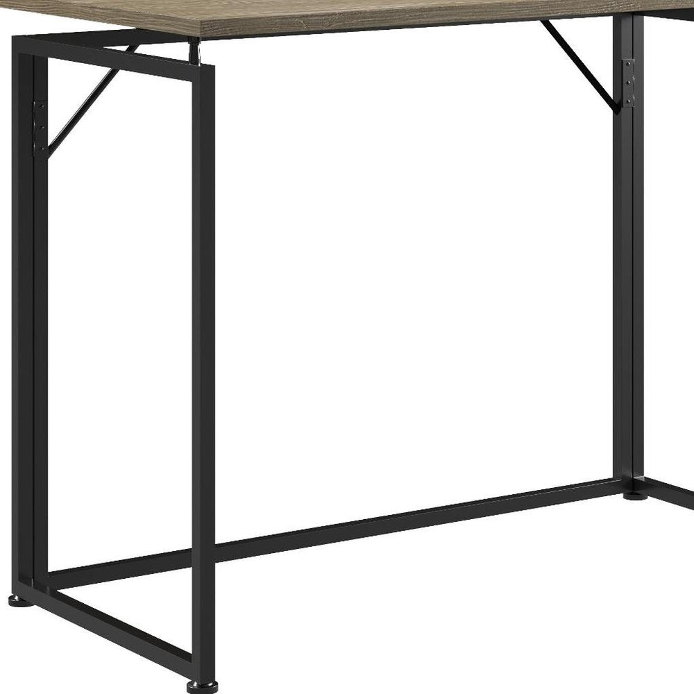 Black Wood and Steel Sled Computer Desk - 40-inch