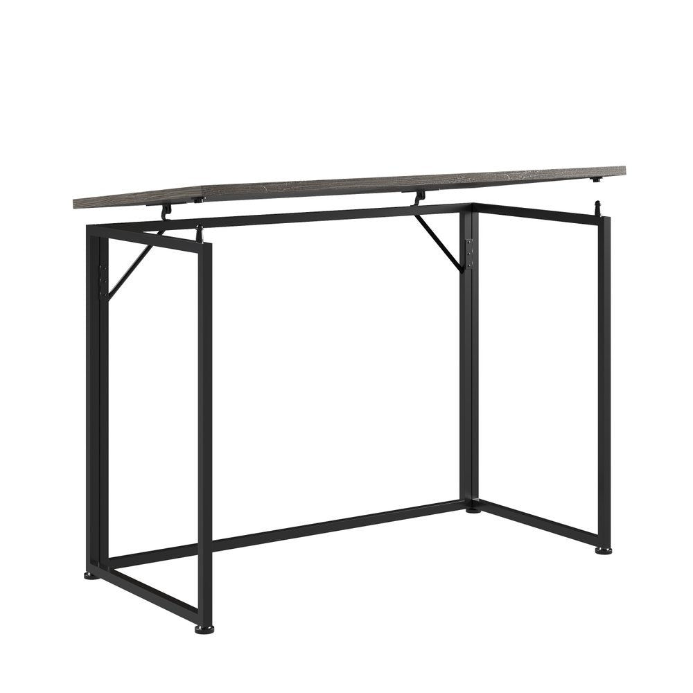 Black Wood and Steel Sled Computer Desk - 40-inch