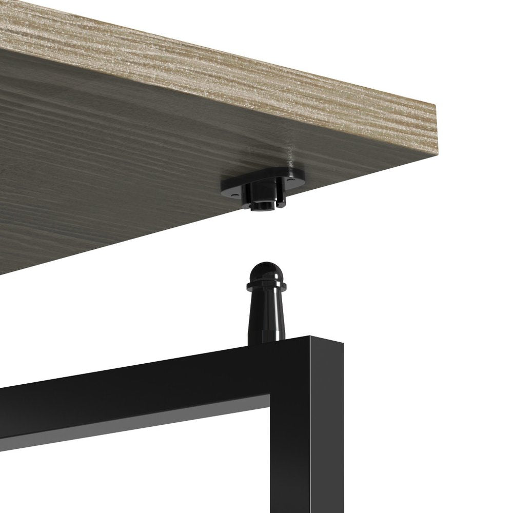 Black Wood and Steel Sled Computer Desk - 40-inch