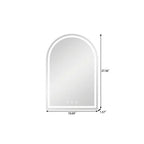 Arch Lighted Frameless Bathroom Vanity Mirror - 28-inch