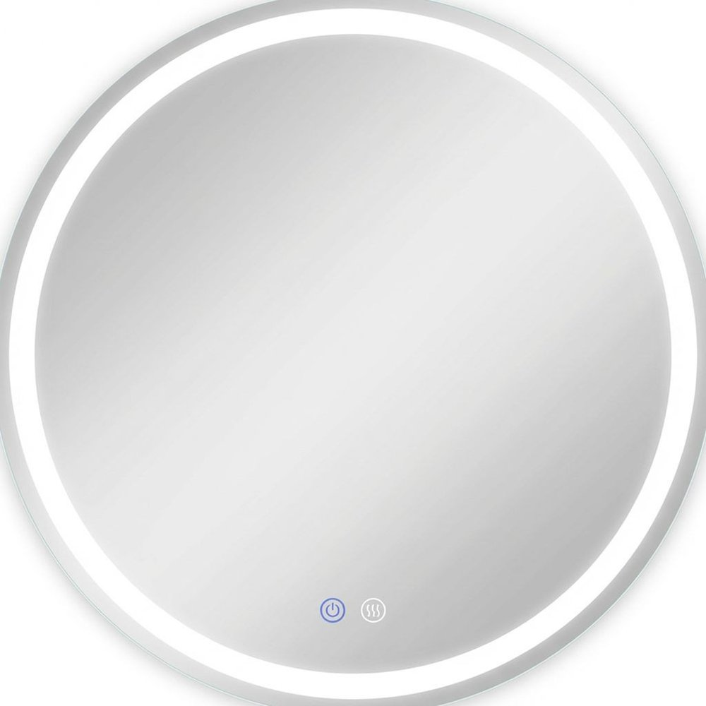 Round Lighted Frameless Anti Fog Bathroom Vanity Mirror - 24-inch