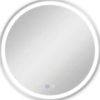 Round Lighted Frameless Anti Fog Bathroom Vanity Mirror - 28-inch
