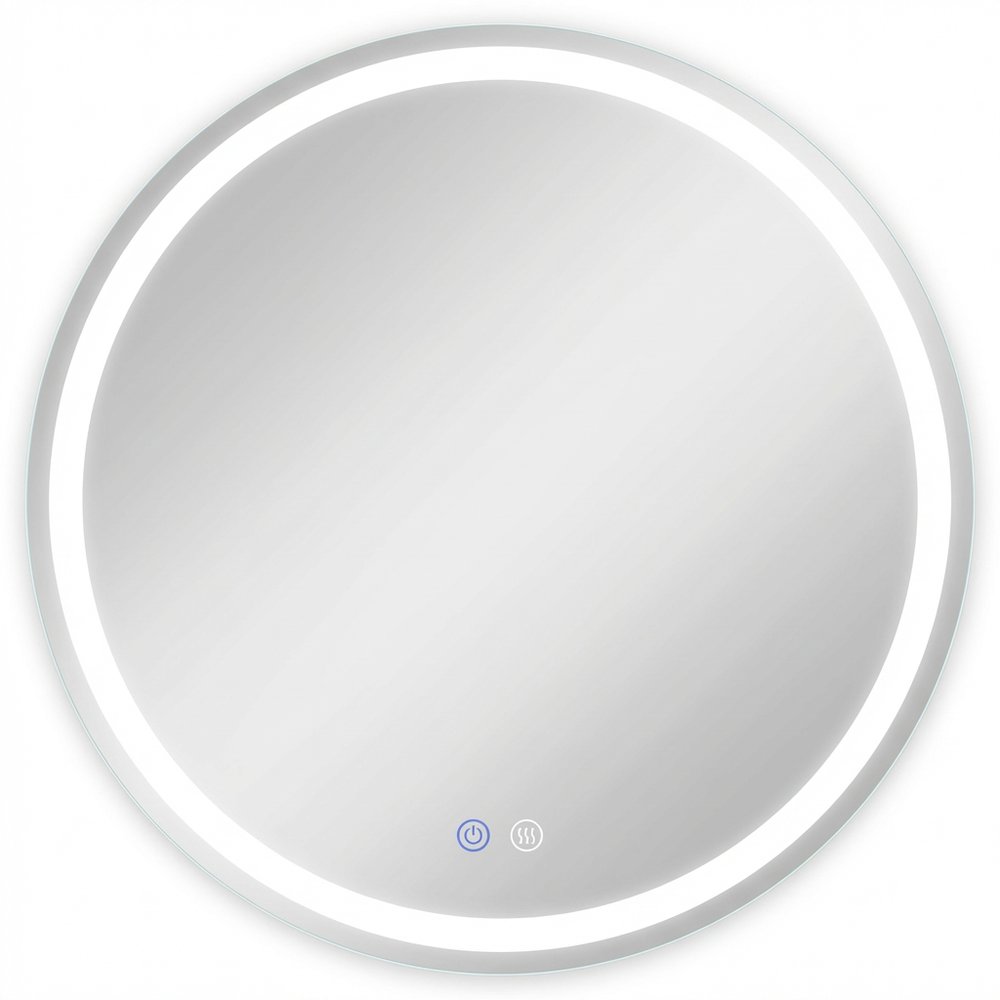 Round Lighted Frameless Anti Fog Bathroom Vanity Mirror - 28-inch