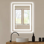 Lighted Frameless Anti Fog Bathroom Vanity Mirror - 20-inch