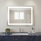 Lighted Frameless Anti Fog Bathroom Vanity Mirror - 20-inch