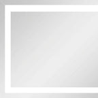 Lighted Frameless Anti Fog Bathroom Vanity Mirror - 24-inch