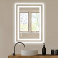 Lighted Frameless Anti Fog Bathroom Vanity Mirror - 24-inch