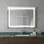 Lighted Frameless Anti Fog Bathroom Vanity Mirror - 24-inch