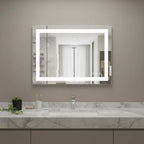Lighted Frameless Anti Fog Bathroom Vanity Mirror - 27-inch