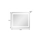 Lighted Frameless Anti Fog Bathroom Vanity Mirror - 31-inch