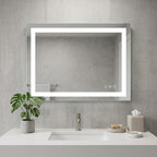 Lighted Frameless Anti Fog Bathroom Vanity Mirror - 31-inch