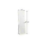 Silver Lighted Freestanding and Wall Mounted Framed Full Length Mirror - 60-inch