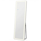 Silver Lighted Freestanding and Wall Mounted Framed Full Length Mirror - 60-inch