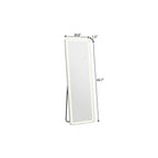 Silver Lighted Wall Mounted and Freestanding Framed Full Length Mirror - 64-inch