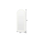 Silver Arch Lighted Freestanding and Wall Mounted Framed Full Length Mirror