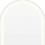 Silver Arch Lighted Freestanding and Wall Mounted Framed Full Length Mirror