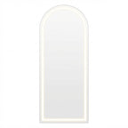 Silver Arch Lighted Freestanding and Wall Mounted Framed Full Length Mirror