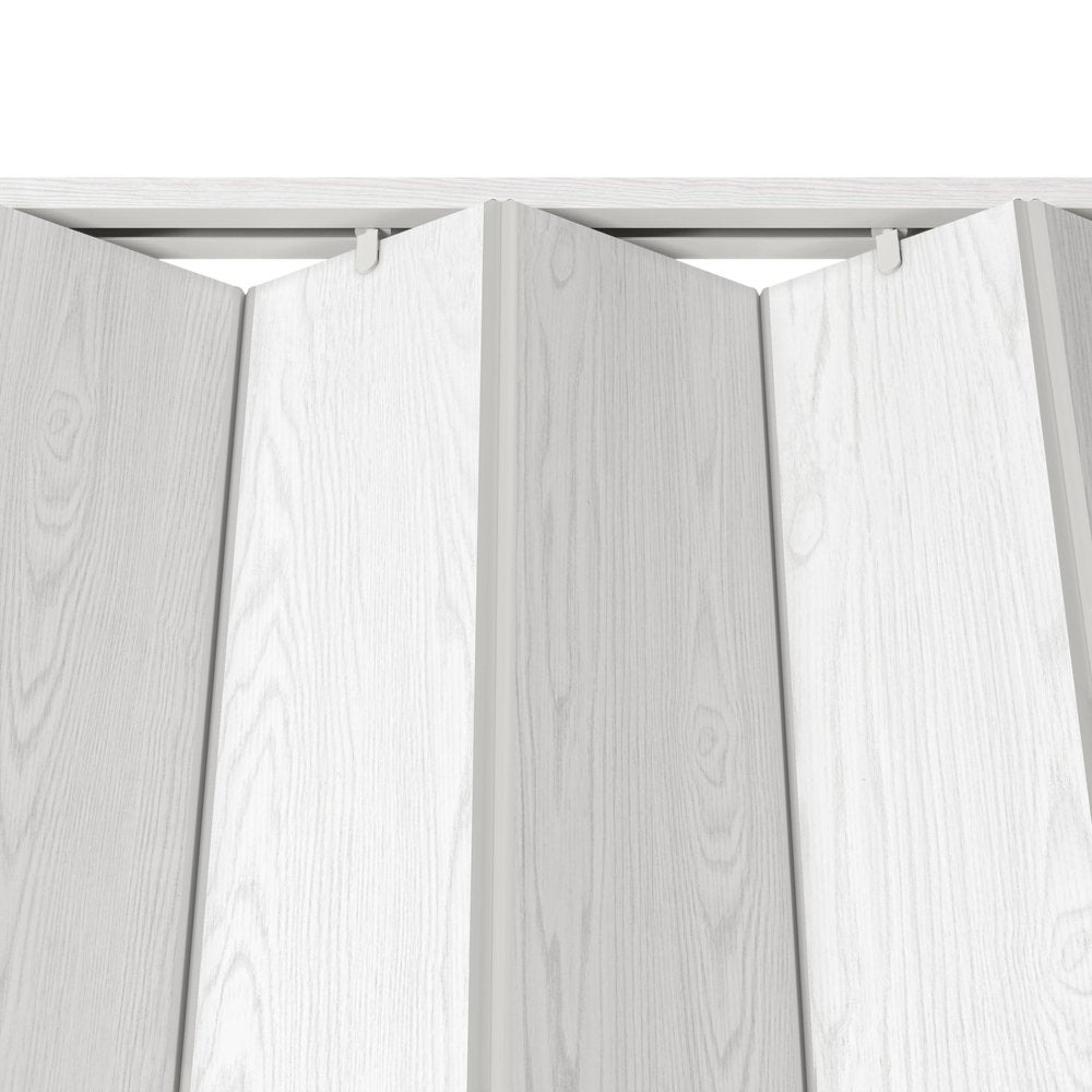 White Pvc Accordion Door - 80-inch