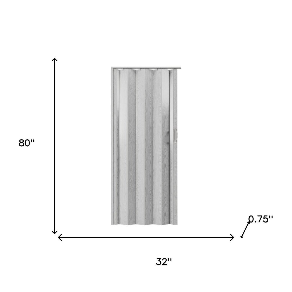 Gray Pvc Accordion Door - 80-inch