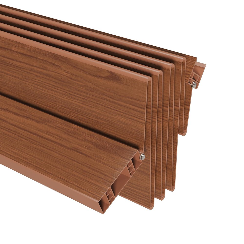 Walnut Pvc Accordion Door - 80-inch