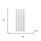 White Pvc Accordion Door - 80-inch