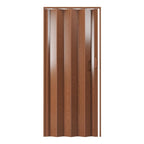 Walnut Pvc Accordion Door - 80-inch