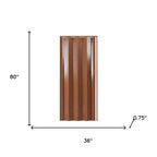 Walnut Pvc Accordion Door - 80-inch