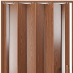 Walnut Pvc Accordion Door - 80-inch